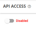 External API Disabled