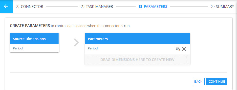 Integration Creation Parameters Page