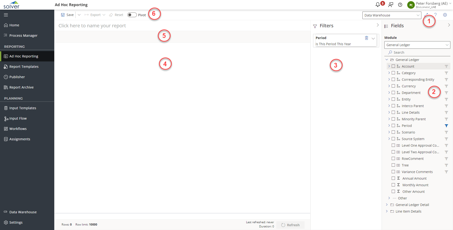 Ad Hoc Reporting – Solver – Documentation